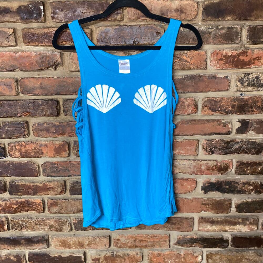 Spencer's Blue Mermaid Bridesmaid Squad Strappy Tank Top Women's Size Small